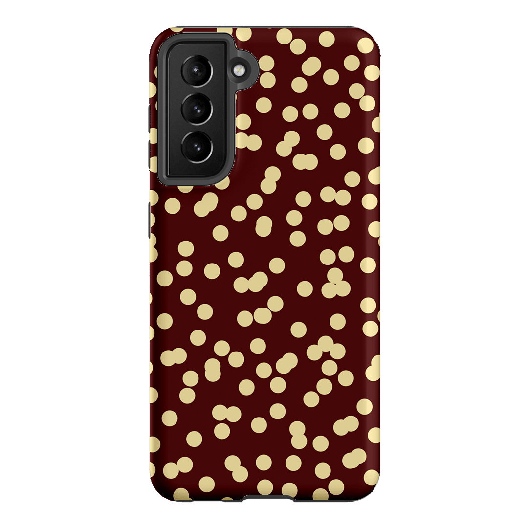 Mini Confetti Burgundy Butter Printed Phone Cases Samsung Galaxy S21 / Armoured by Veronica Tucker - The Dairy