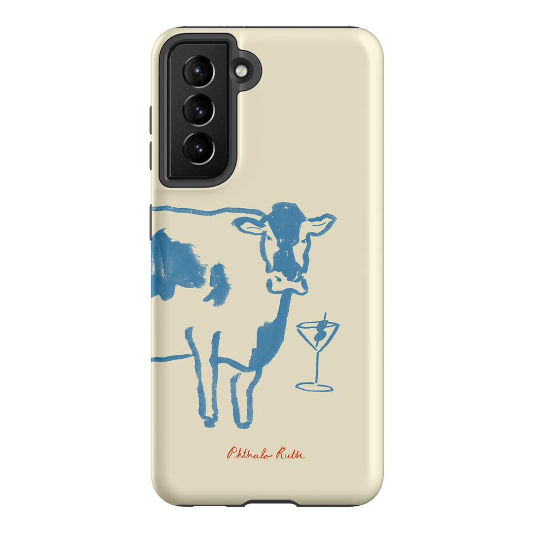 Mootini Blue Printed Phone Cases Samsung Galaxy S21 / Armoured by Phthalo Ruth - The Dairy