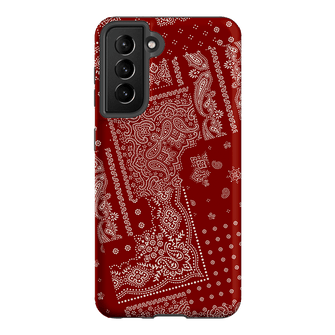 Paisley Crimson Printed Phone Cases Samsung Galaxy S21 / Armoured by The Dairy - The Dairy