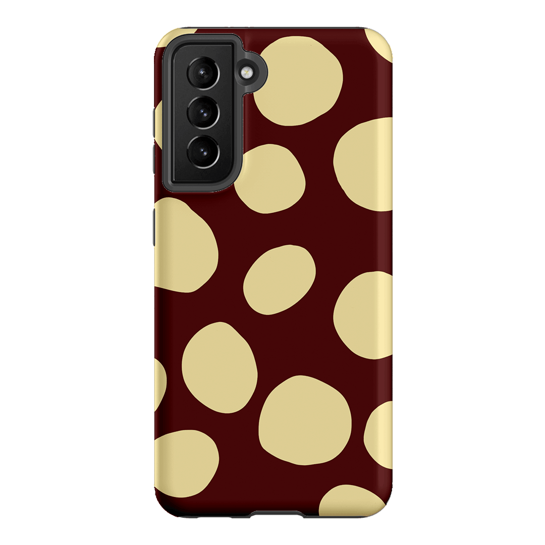 Pebbles Burgundy Butter Printed Phone Cases Samsung Galaxy S21 / Armoured by Veronica Tucker - The Dairy
