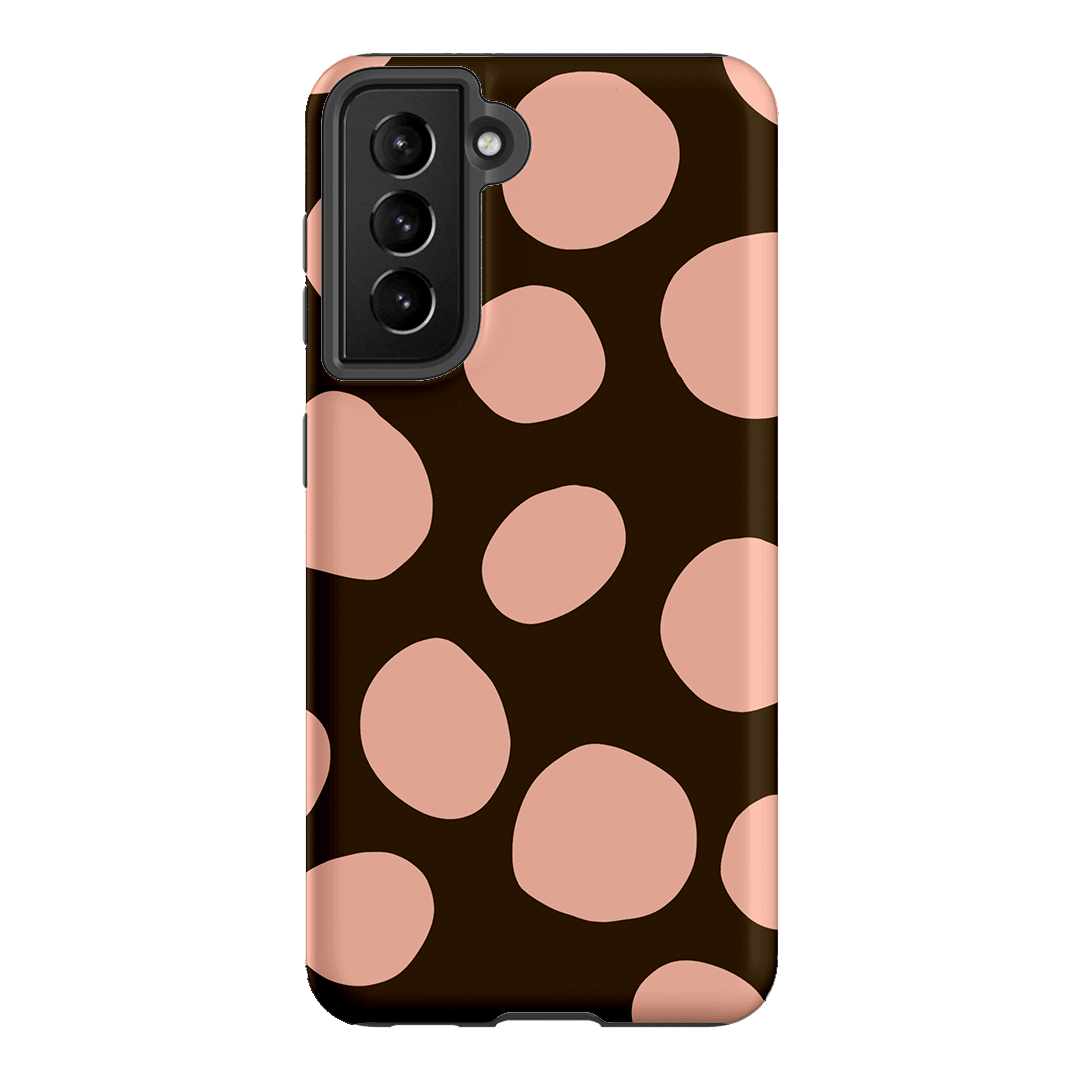 Pebbles Chocolate Pink Printed Phone Cases Samsung Galaxy S21 / Armoured by Veronica Tucker - The Dairy