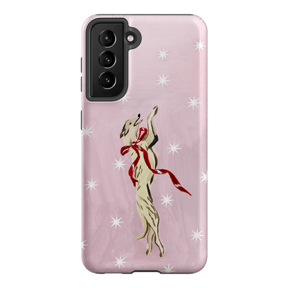 Pink Bow Hound Printed Phone Cases Samsung Galaxy S21 / Armoured by Lisa Hu - The Dairy
