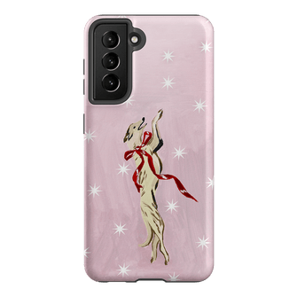 Pink Bow Hound Printed Phone Cases Samsung Galaxy S21 / Armoured by Lisa Hu - The Dairy