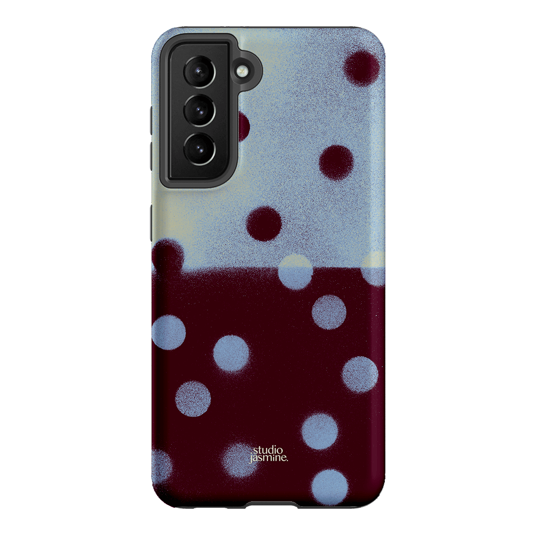 Plum Polka Dot Printed Phone Cases Samsung Galaxy S21 / Armoured by Jasmine Dowling - The Dairy