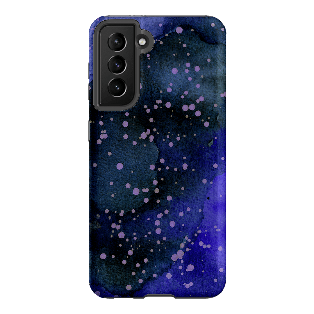 Spotty Navy Printed Phone Cases Samsung Galaxy S21 / Armoured by The Dairy - The Dairy