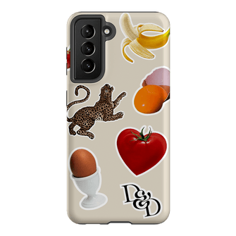 Sunday Stickers Cream Printed Phone Cases Samsung Galaxy S21 / Armoured by Desmond & Dempsey - The Dairy