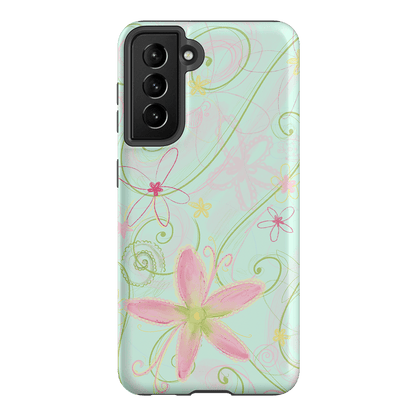 Swirl Blue Printed Phone Cases Samsung Galaxy S21 / Armoured by Kayla Carr - The Dairy