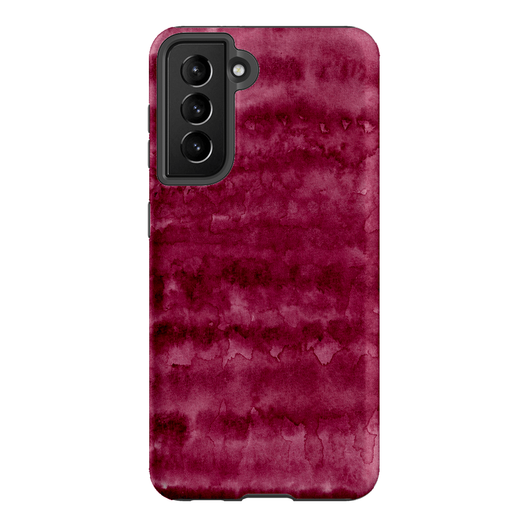 Watercolour Stripes Burgundy Printed Phone Cases Samsung Galaxy S21 / Armoured by The Dairy - The Dairy