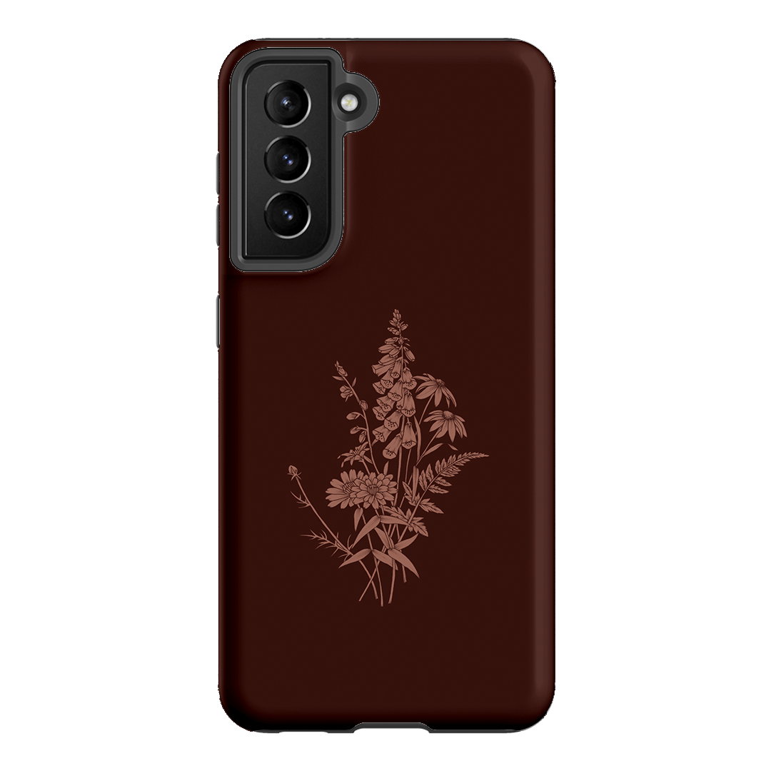 Wildflowers Mocha Printed Phone Cases Samsung Galaxy S21 / Armoured by Typoflora - The Dairy