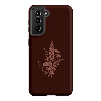 Wildflowers Mocha Printed Phone Cases Samsung Galaxy S21 / Armoured by Typoflora - The Dairy