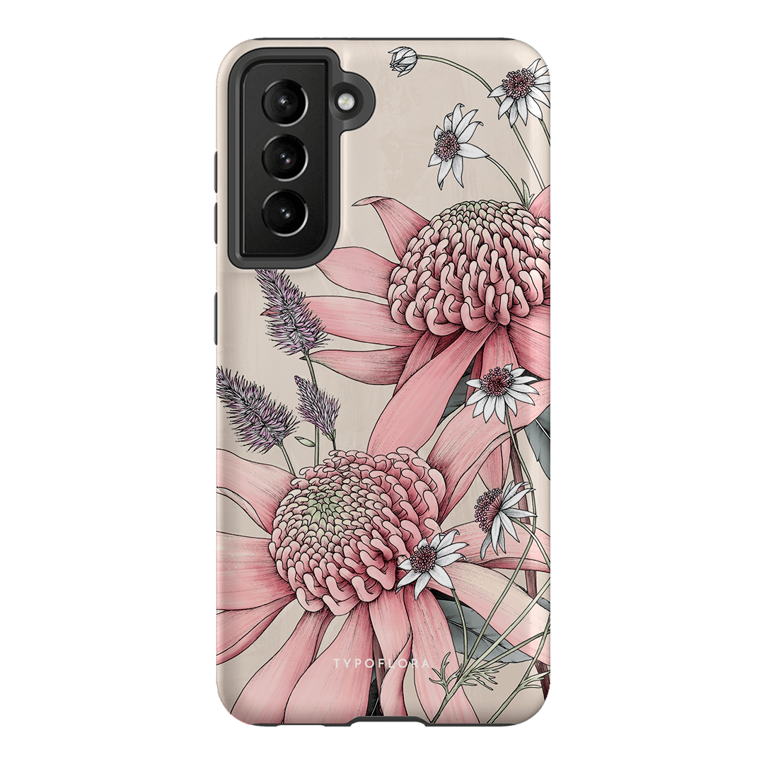 Pink Waratah Printed Phone Cases Samsung Galaxy S21 / Armoured by Typoflora - The Dairy