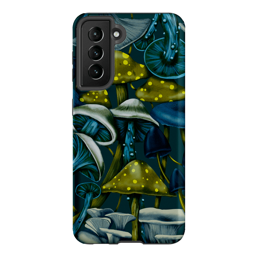 Shrooms Blue Printed Phone Cases Samsung Galaxy S21 / Armoured by Kelly Thompson - The Dairy