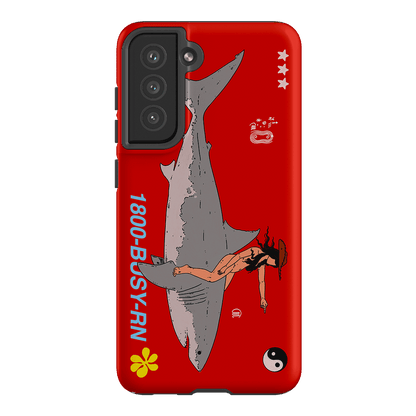 1800-Busy Rn in Red Printed Phone Cases Samsung Galaxy S21 FE / Armoured by Easty Beasty - The Dairy
