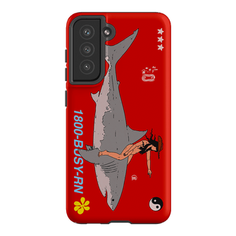 1800-Busy Rn in Red Printed Phone Cases Samsung Galaxy S21 FE / Armoured by Easty Beasty - The Dairy