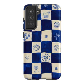 Afternoon Mezze Azure Printed Phone Cases Samsung Galaxy S21 FE / Armoured by Charlie Taylor - The Dairy