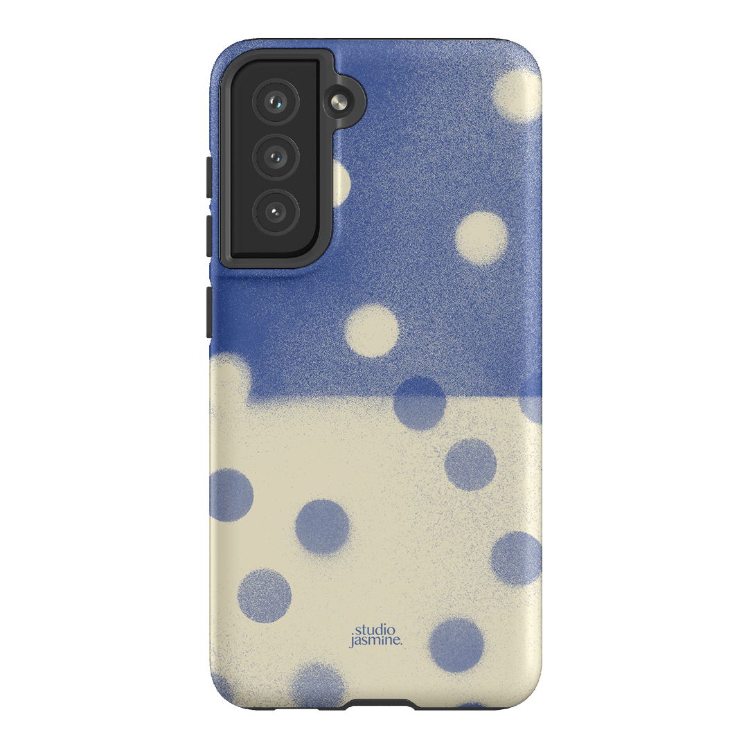 Bleu Polka Dot Printed Phone Cases Samsung Galaxy S21 FE / Armoured by Jasmine Dowling - The Dairy