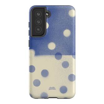Bleu Polka Dot Printed Phone Cases Samsung Galaxy S21 FE / Armoured by Jasmine Dowling - The Dairy