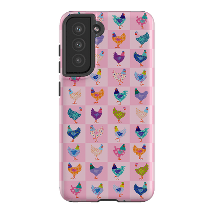 Checkered Chickens Printed Phone Cases Samsung Galaxy S21 FE / Armoured by Kayla Henley - The Dairy