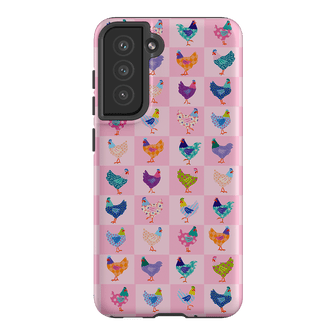 Checkered Chickens Printed Phone Cases Samsung Galaxy S21 FE / Armoured by Kayla Henley - The Dairy