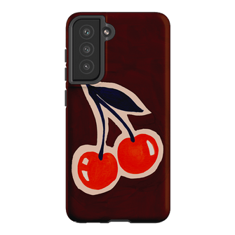 Cherries Printed Phone Cases Samsung Galaxy S21 FE / Armoured by Studio Bon - The Dairy
