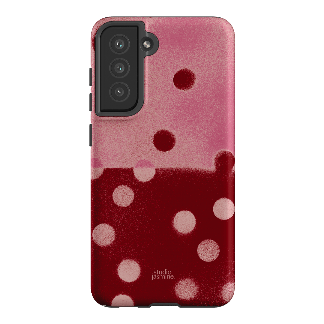 Cherry Polka Dot Printed Phone Cases Samsung Galaxy S21 FE / Armoured by Jasmine Dowling - The Dairy