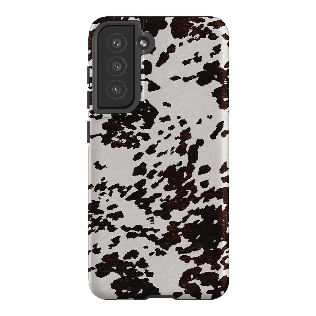 Cowhide Charm Printed Phone Cases Samsung Galaxy S21 FE / Armoured by The Dairy - The Dairy