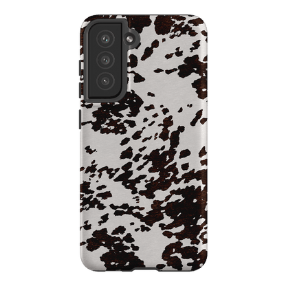Cowhide Charm Printed Phone Cases Samsung Galaxy S21 FE / Armoured by The Dairy - The Dairy