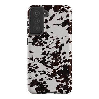 Cowhide Charm Printed Phone Cases Samsung Galaxy S21 FE / Armoured by The Dairy - The Dairy