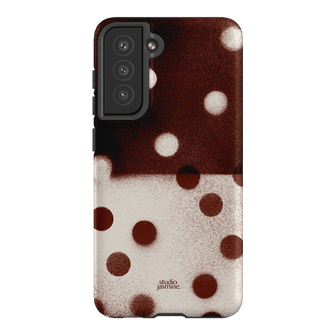 Espresso Polka Dot Printed Phone Cases Samsung Galaxy S21 FE / Armoured by Jasmine Dowling - The Dairy