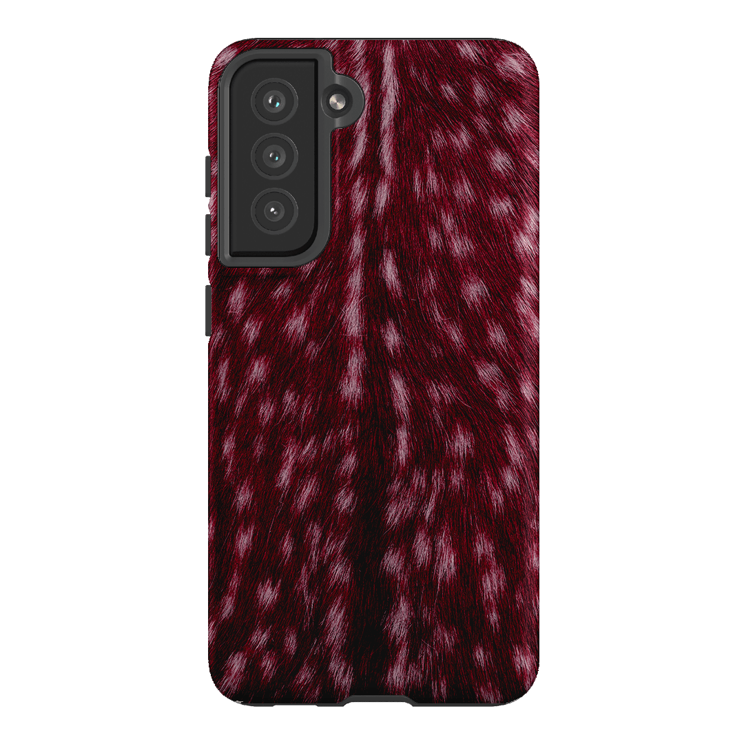 Fawn Burgundy Printed Phone Cases Samsung Galaxy S21 FE / Armoured by The Dairy - The Dairy