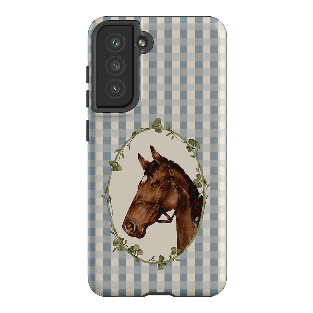 Gingham Horse Printed Phone Cases Samsung Galaxy S21 FE / Armoured by Kasiags Art - The Dairy