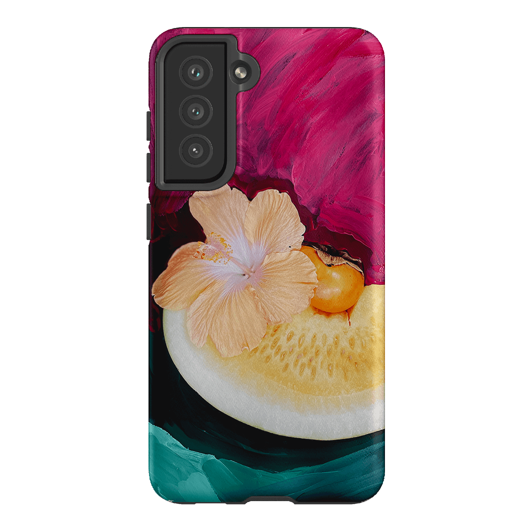 Hibiscus Melon Printed Phone Cases Samsung Galaxy S21 FE / Armoured by Nicole Nelius - The Dairy