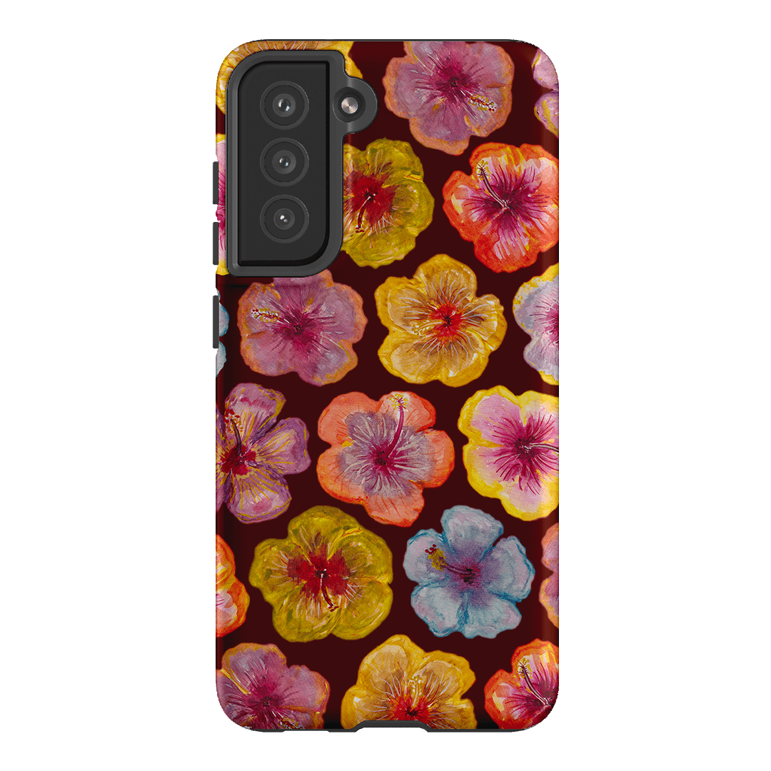 Hibiscus Holiday Rouge Printed Phone Cases Samsung Galaxy S21 FE / Armoured by BG. Studio - The Dairy