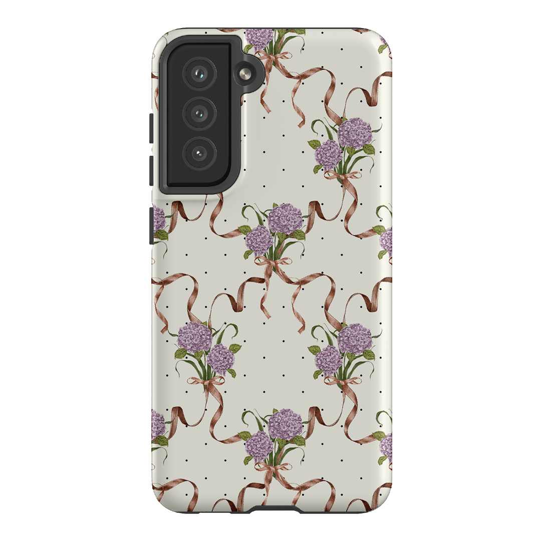 Hydrangea Ribbon Printed Phone Cases Samsung Galaxy S21 FE / Armoured by Veronica Tucker - The Dairy