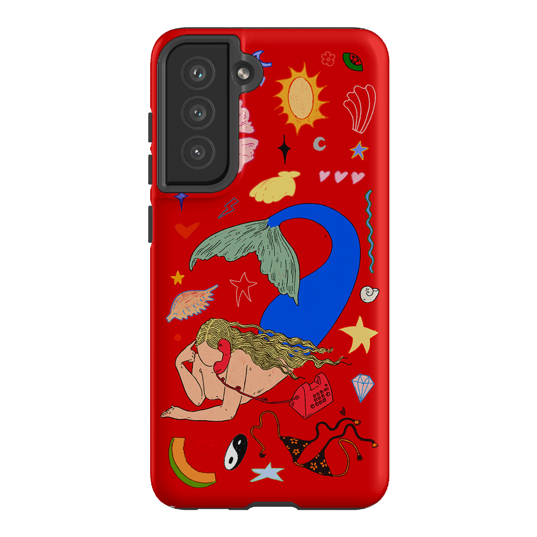 Mermaid Salad Scarlet Printed Phone Cases Samsung Galaxy S21 FE / Armoured by Easty Beasty - The Dairy
