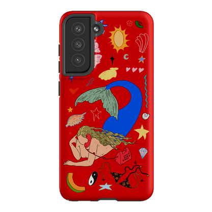 Mermaid Salad Scarlet Printed Phone Cases Samsung Galaxy S21 FE / Armoured by Easty Beasty - The Dairy