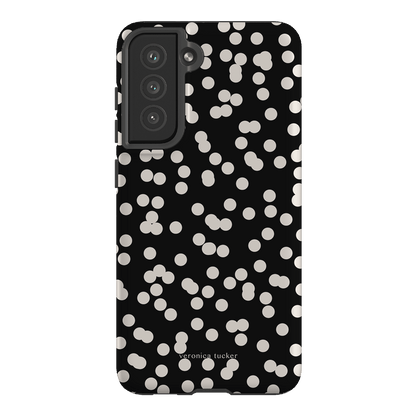 Mini Confetti Noir Printed Phone Cases Samsung Galaxy S21 FE / Armoured by Veronica Tucker - The Dairy