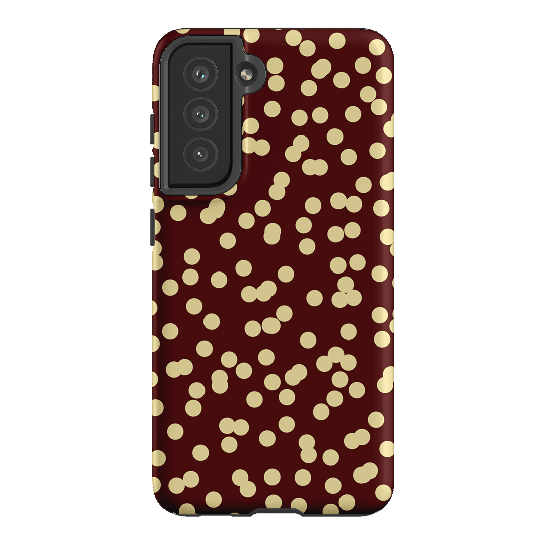Mini Confetti Burgundy Butter Printed Phone Cases Samsung Galaxy S21 FE / Armoured by Veronica Tucker - The Dairy