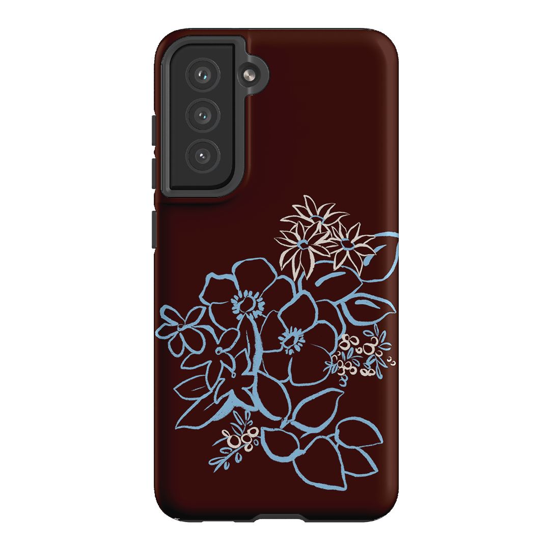 Mocha Posy Printed Phone Cases Samsung Galaxy S21 FE / Armoured by Typoflora - The Dairy