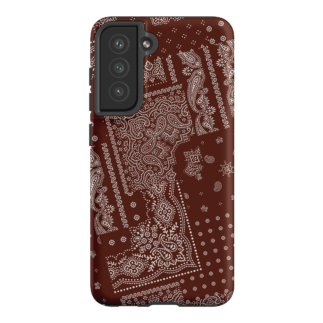 Paisley Cinnamon Printed Phone Cases Samsung Galaxy S21 FE / Armoured by The Dairy - The Dairy