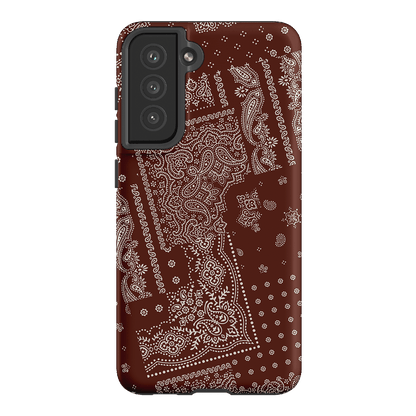 Paisley Cinnamon Printed Phone Cases Samsung Galaxy S21 FE / Armoured by The Dairy - The Dairy