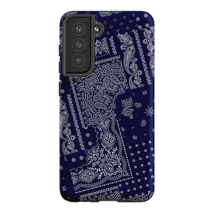 Paisley Indigo Printed Phone Cases Samsung Galaxy S21 FE / Armoured by The Dairy - The Dairy
