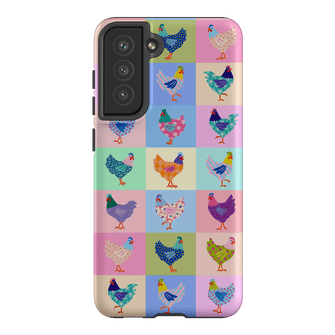 Pastel Chickens Printed Phone Cases Samsung Galaxy S21 FE / Armoured by Kayla Henley - The Dairy