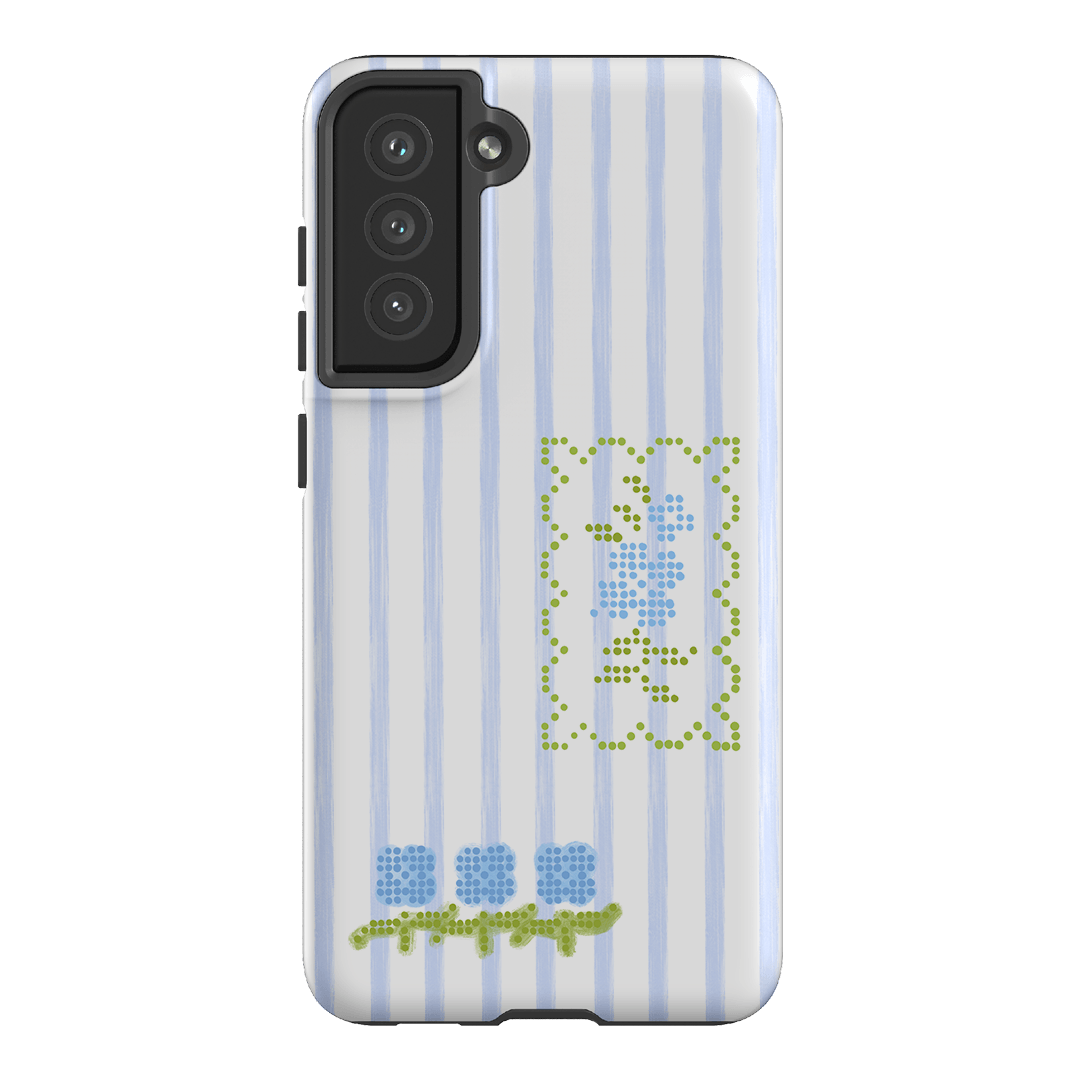 Patchwork Blue Printed Phone Cases Samsung Galaxy S21 FE / Armoured by Kayla Carr - The Dairy