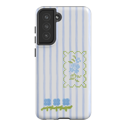 Patchwork Blue Printed Phone Cases Samsung Galaxy S21 FE / Armoured by Kayla Carr - The Dairy