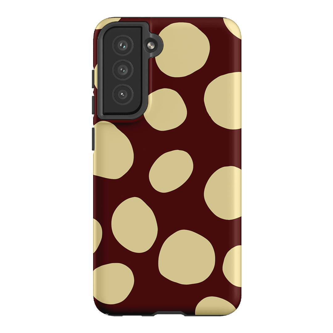 Pebbles Burgundy Butter Printed Phone Cases Samsung Galaxy S21 FE / Armoured by Veronica Tucker - The Dairy