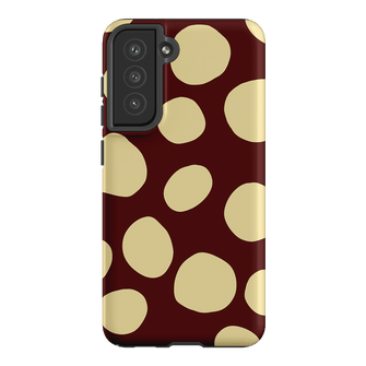 Pebbles Burgundy Butter Printed Phone Cases Samsung Galaxy S21 FE / Armoured by Veronica Tucker - The Dairy