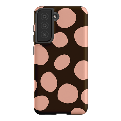 Pebbles Chocolate Pink Printed Phone Cases Samsung Galaxy S21 FE / Armoured by Veronica Tucker - The Dairy