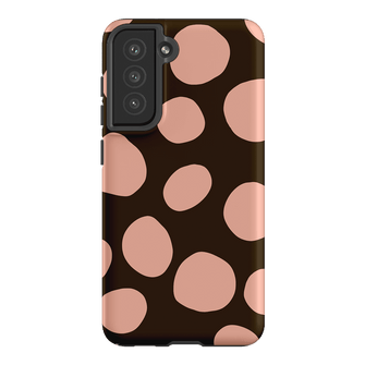 Pebbles Chocolate Pink Printed Phone Cases Samsung Galaxy S21 FE / Armoured by Veronica Tucker - The Dairy