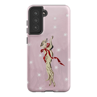 Pink Bow Hound Printed Phone Cases Samsung Galaxy S21 FE / Armoured by Lisa Hu - The Dairy